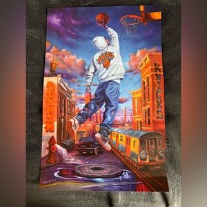 New York Knicks x Dunkin poster